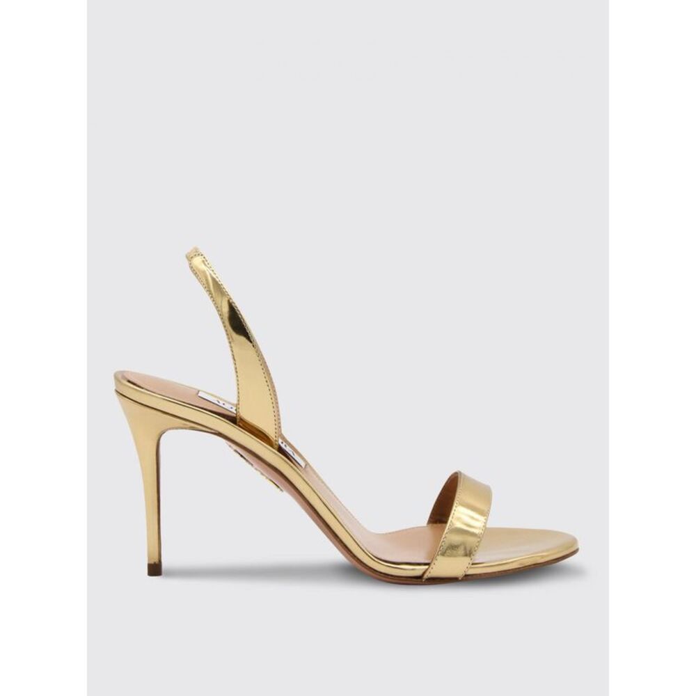 Aquazzura Women Aquazzura So Nude Laminated Leather Sandals